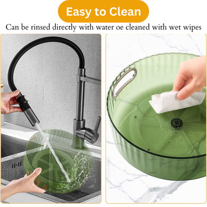 Durable Rotating Makeup Holder – Compact Vanity Organizer (Green)