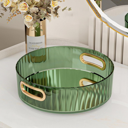 Durable Rotating Makeup Holder – Compact Vanity Organizer (Green)
