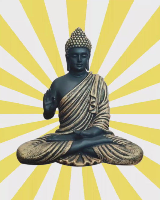 Buddha Statue (Black and Gold)